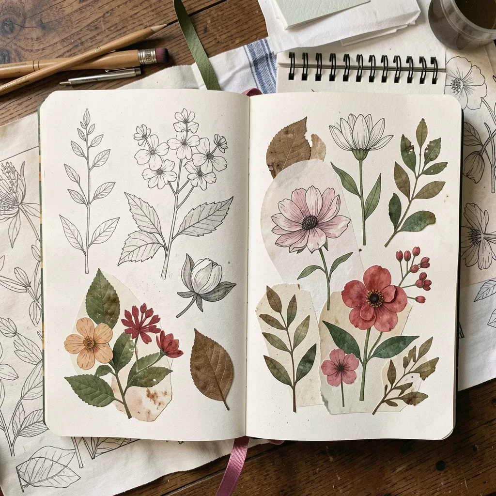 Nature journal in natural setting